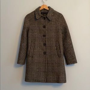 Zara plaid pea coat